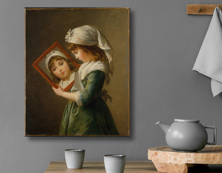 Elisabeth Louise Vigée Le Brun : Julie Le Brun (1780-1819) se regardant dans un miroir