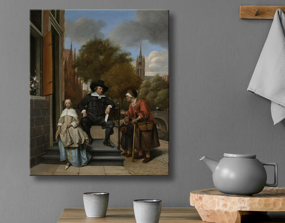 Jan Havicksz. Steen : Adolf et Catharina Croeser, dits « le bourgmestre de Delft et sa fille »