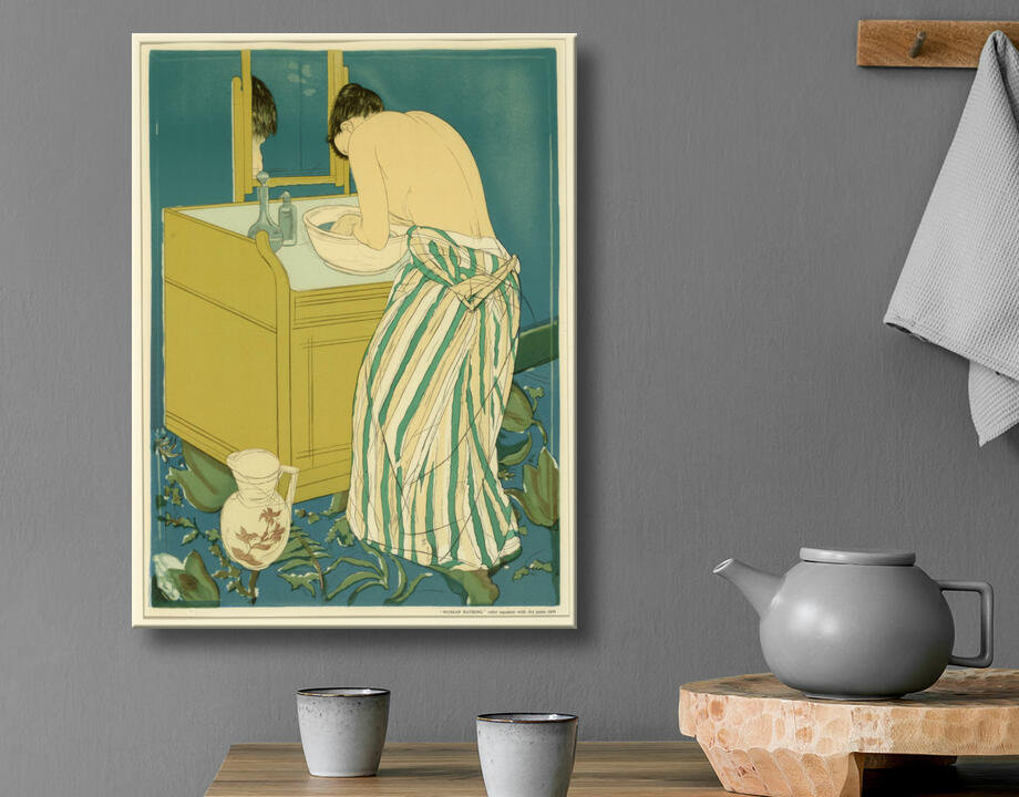 Mary Cassatt, born Allegheny City, PA 1844-died Mesnil-Theribus, France 1926 : Femme au bain (affiche)