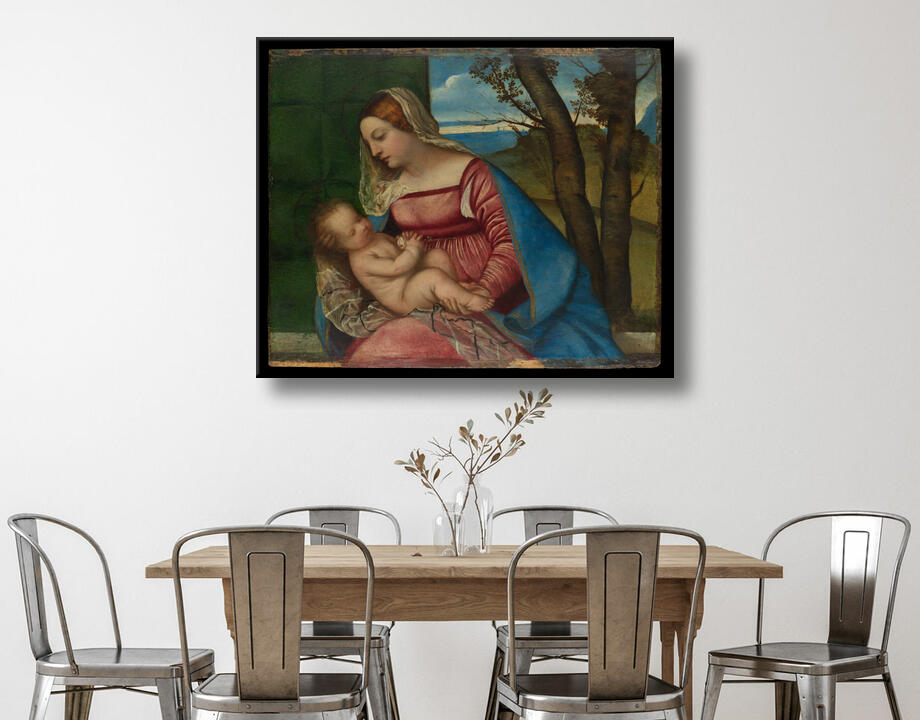 Titian (Tiziano Vecellio) : Vierge à l
