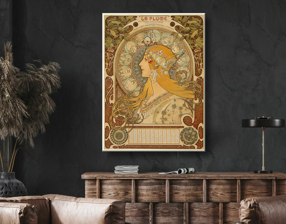Alphonse Marie Mucha : Zodiaque (la plume)