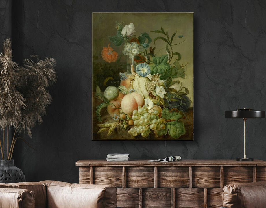 Jan Evert Morel (I) : Nature morte aux fleurs et aux fruits