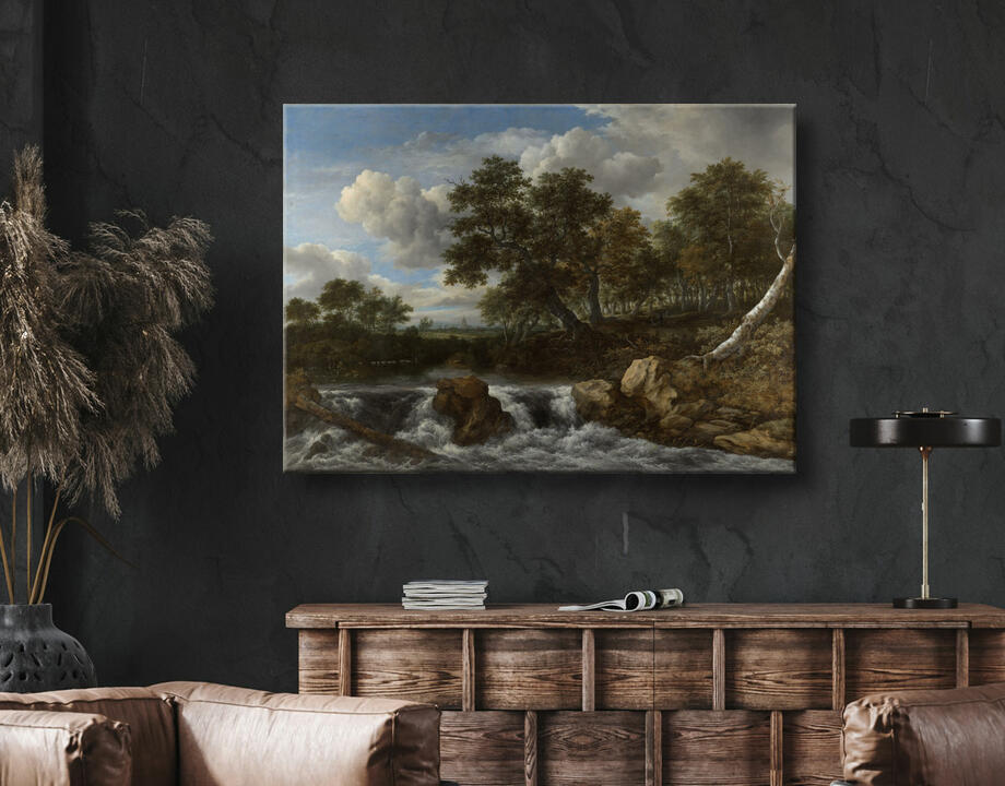 Jacob Isaacksz van Ruisdael : Paysage avec cascade