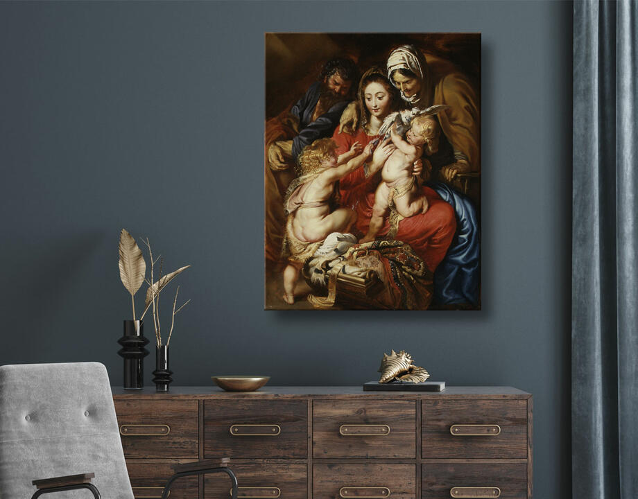 Peter Paul Rubens : La Sainte Famille avec sainte Elisabeth, saint Jean et une colombe