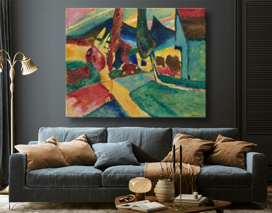 Vasily Kandinsky : Paysage avec deux peupliers
