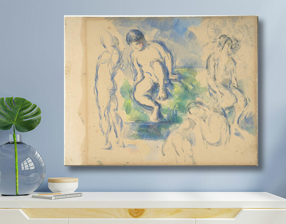 Paul Cézanne : Baigneurs (recto) ; Nature morte (verso)