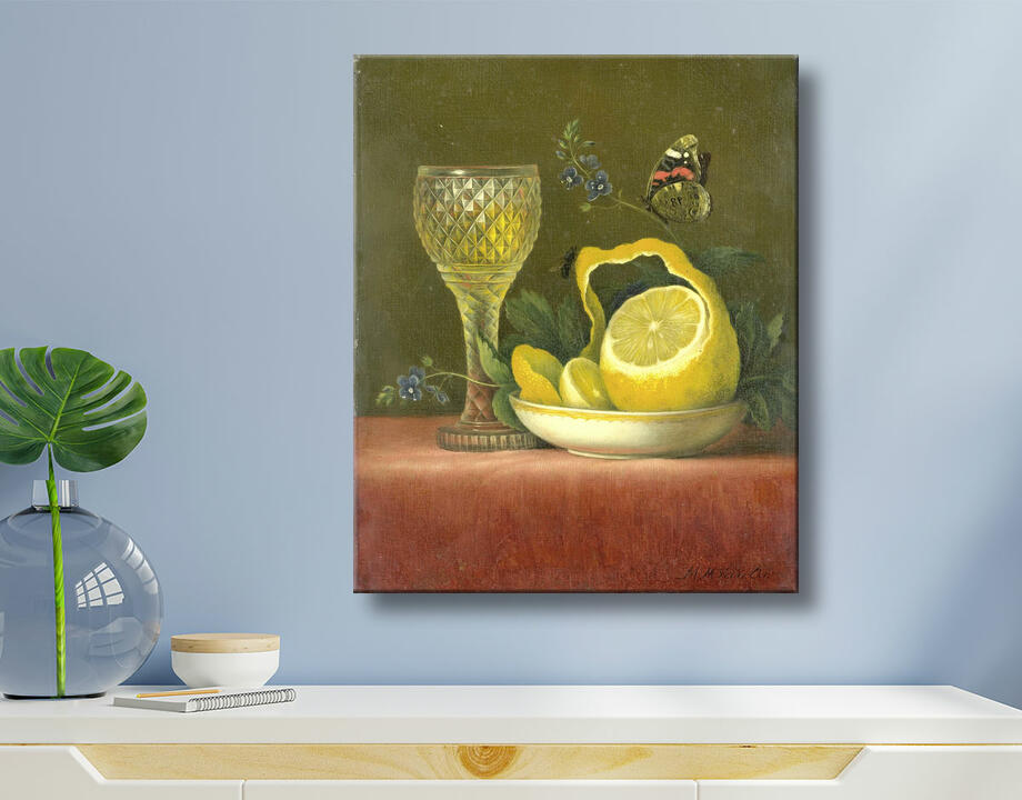 Maria Margaretha van Os : Nature morte au citron et verre taillé