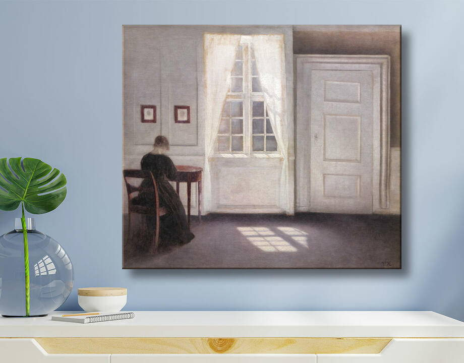 Hammershøi, Vilhelm : Intérieur à Strandgade, lumière du soleil sur le sol