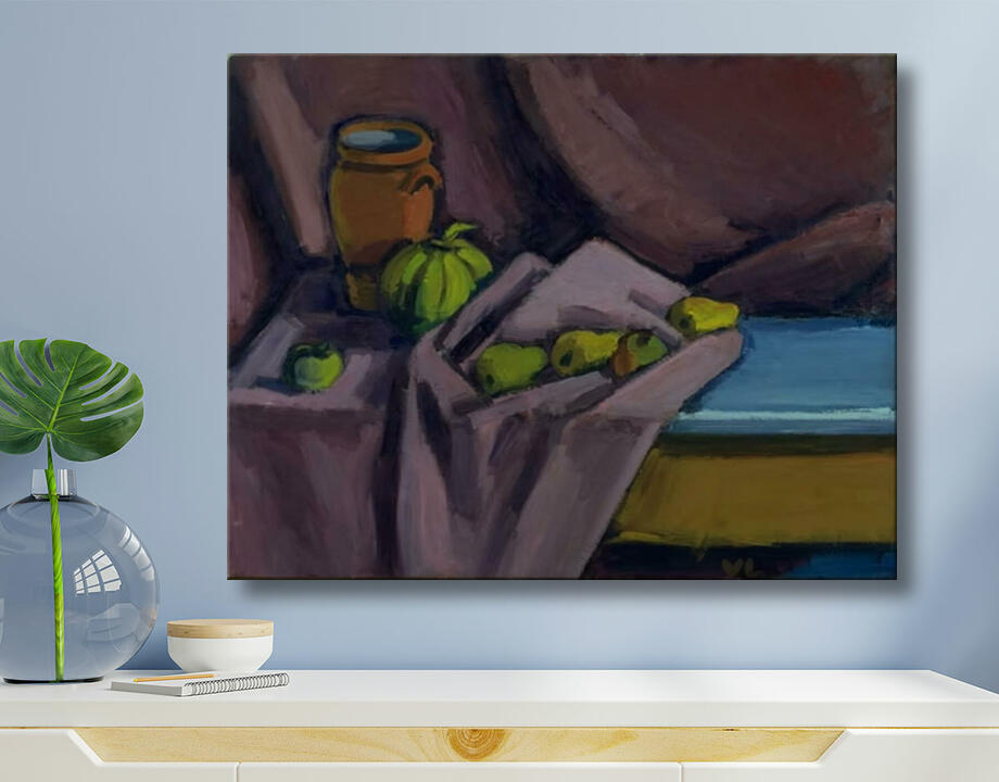 Lundstrøm, Vilhelm : Nature morte avec un pot et des fruits