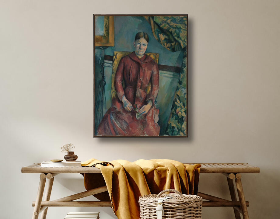 Paul Cézanne : Madame Cézanne (Hortense Fiquet, 1850-1922) en robe rouge