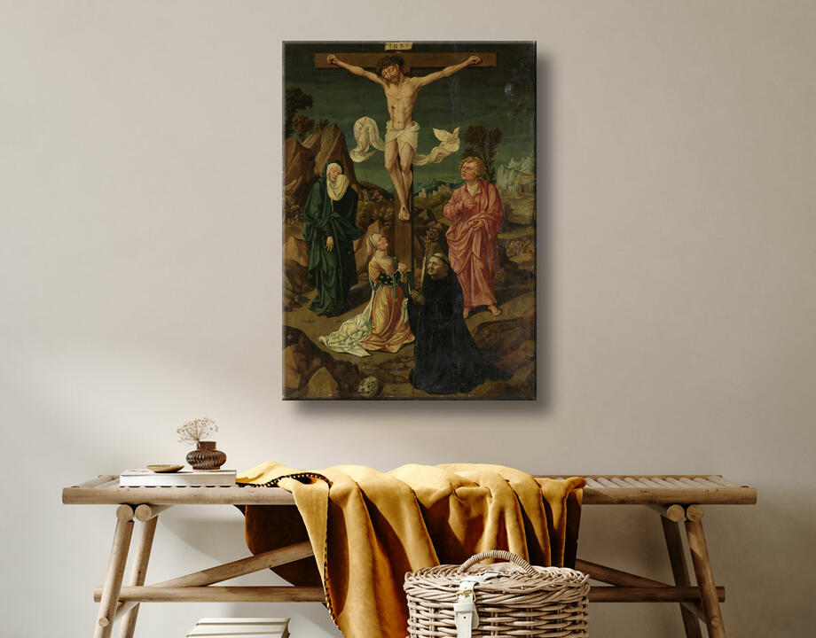 anonymous : Crucifixion avec la Vierge, Saint Jean, Marie-Madeleine, un donateur