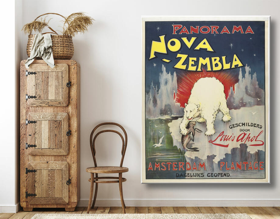 Bernard Willem Wierink : Panorama Nova Zembla peint par Louis Apol. Plantation d'Amsterdam