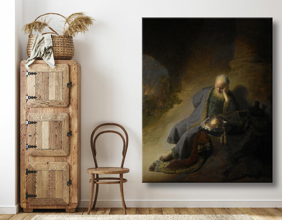 Rembrandt van Rijn : Jérémie déplorant la destruction de Jérusalem