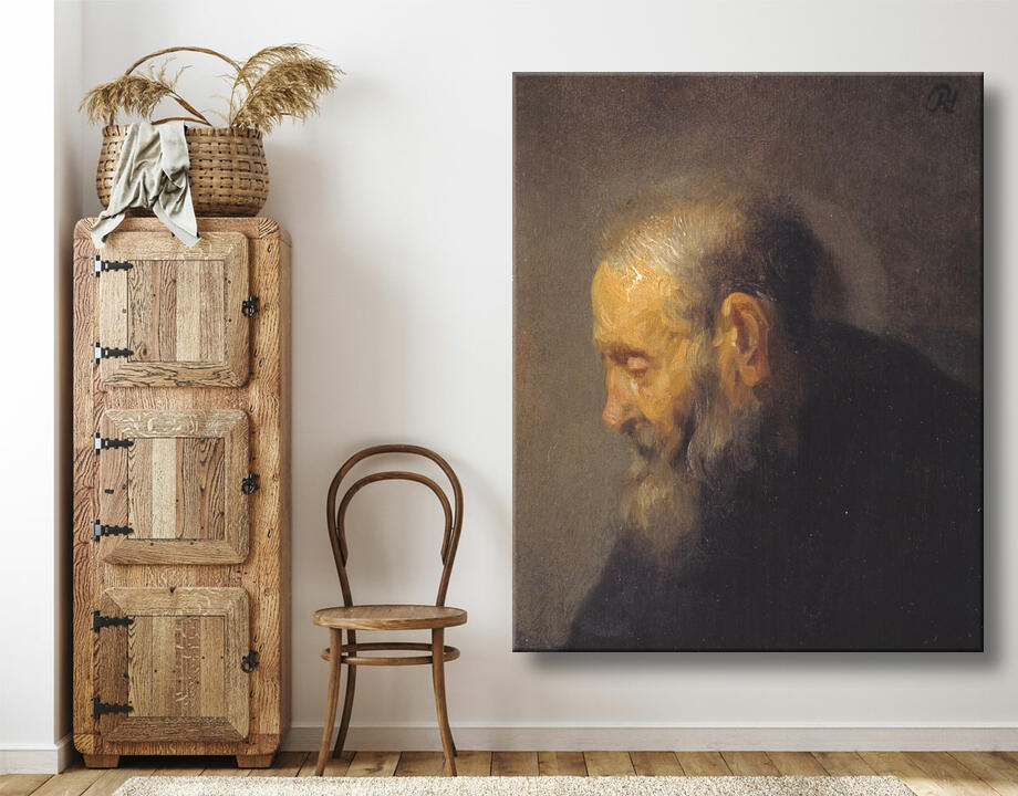 Rembrandt van Rijn : Étude d'un vieil homme de profil