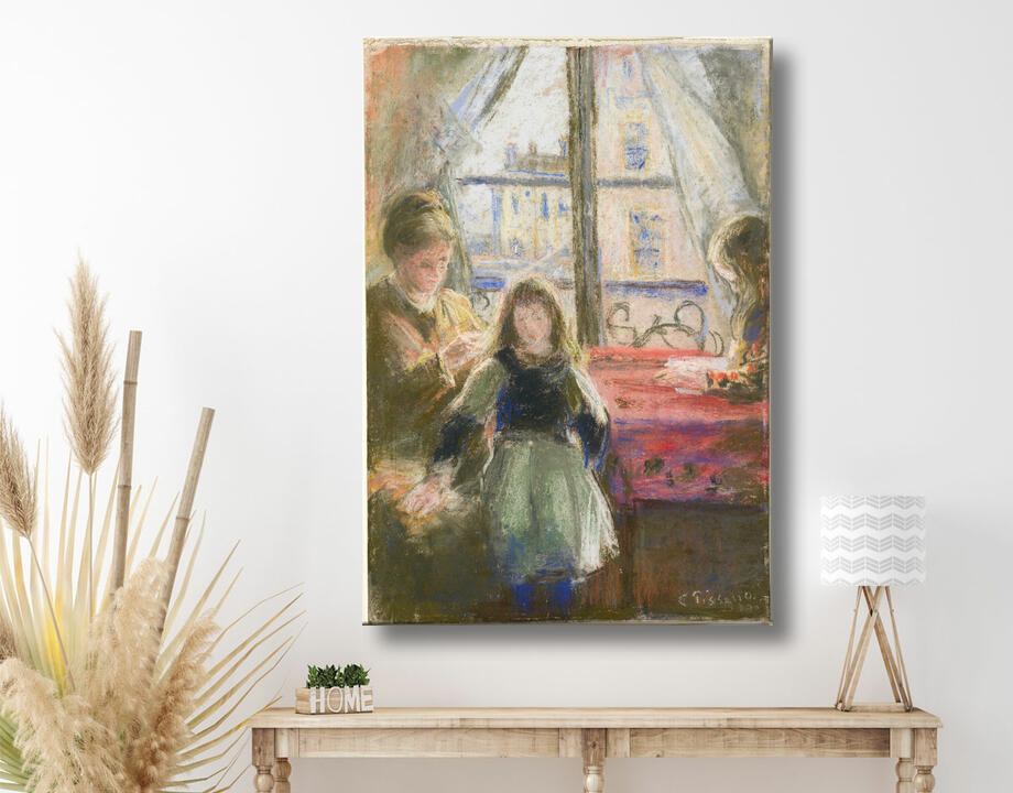 Camille Pissarro : At the Window, rue des Trois Frères