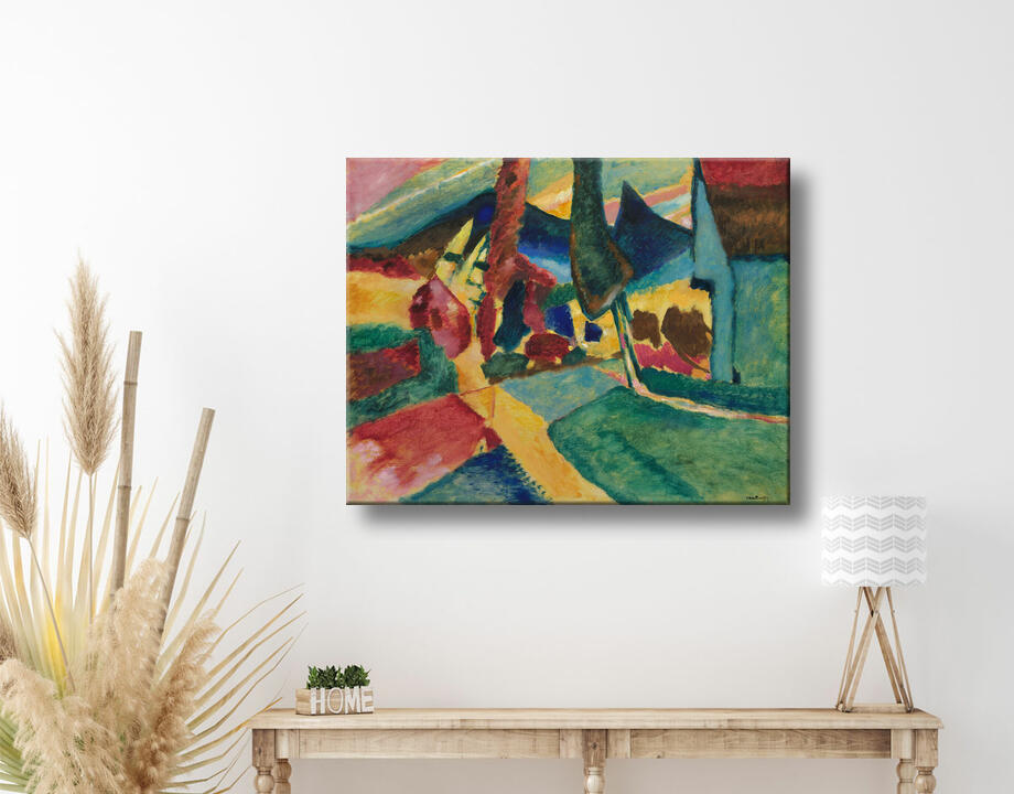 Vasily Kandinsky : Paysage avec deux peupliers
