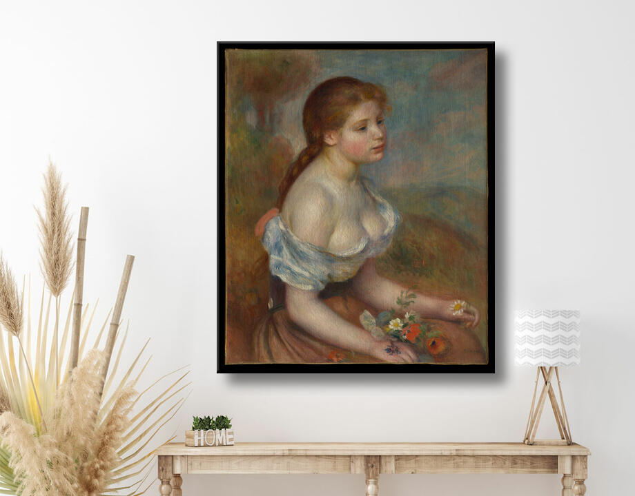 Auguste Renoir : Une jeune fille avec des marguerites