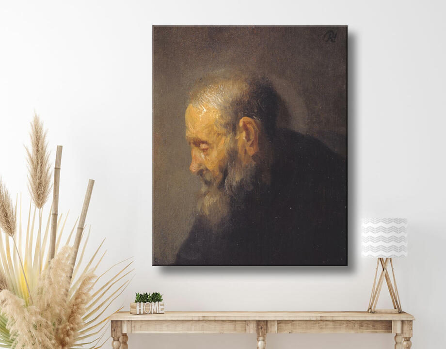 Rembrandt van Rijn : Étude d'un vieil homme de profil