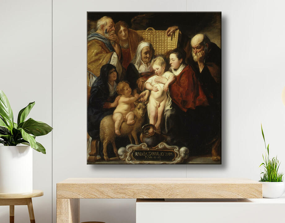 Jacob Jordaens : La Sainte Famille avec sainte Anne et le jeune Baptiste et ses parents