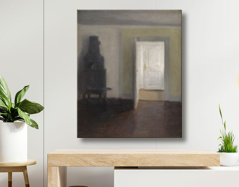 Hammershøi, Vilhelm : Intérieur. Un vieux poêle